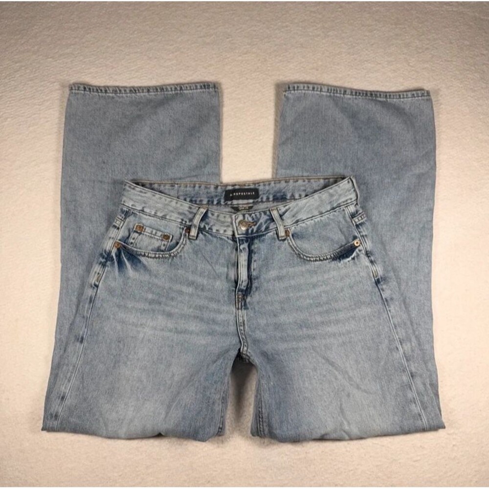 Aeropostale Aero Light Wash Baggy Wide Leg Jeans